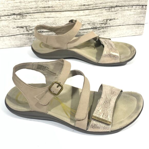 Abeo Bliss Post Metallic Leather Walking Comfort Sandals Size 9 Women’s - Picture 7 of 15